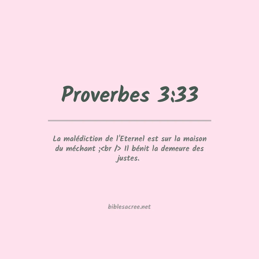 Proverbes - 3:33