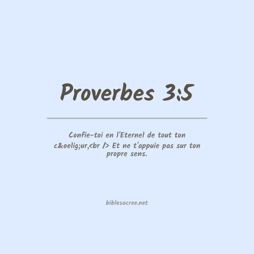 Proverbes - 3:5