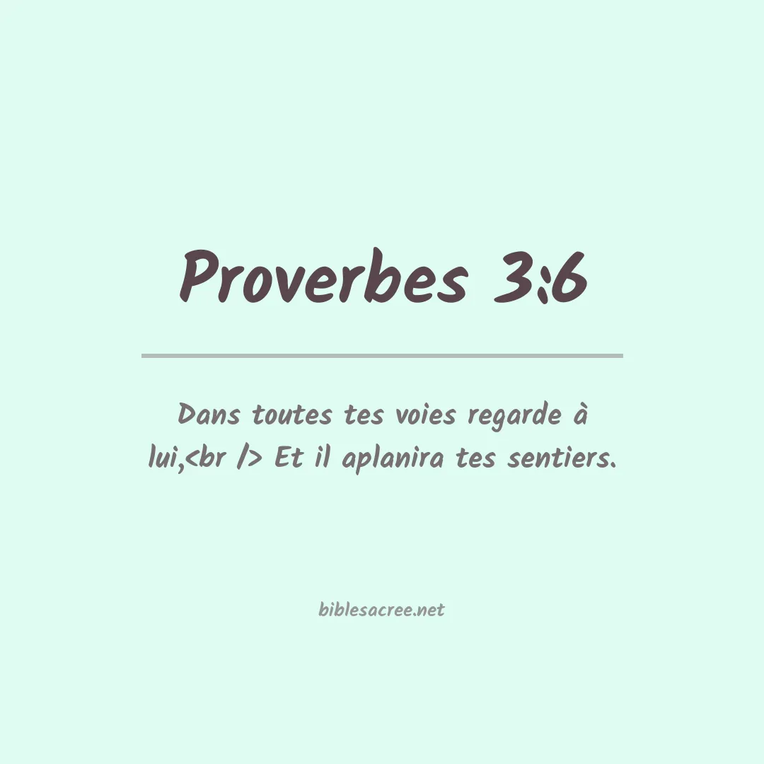 Proverbes - 3:6