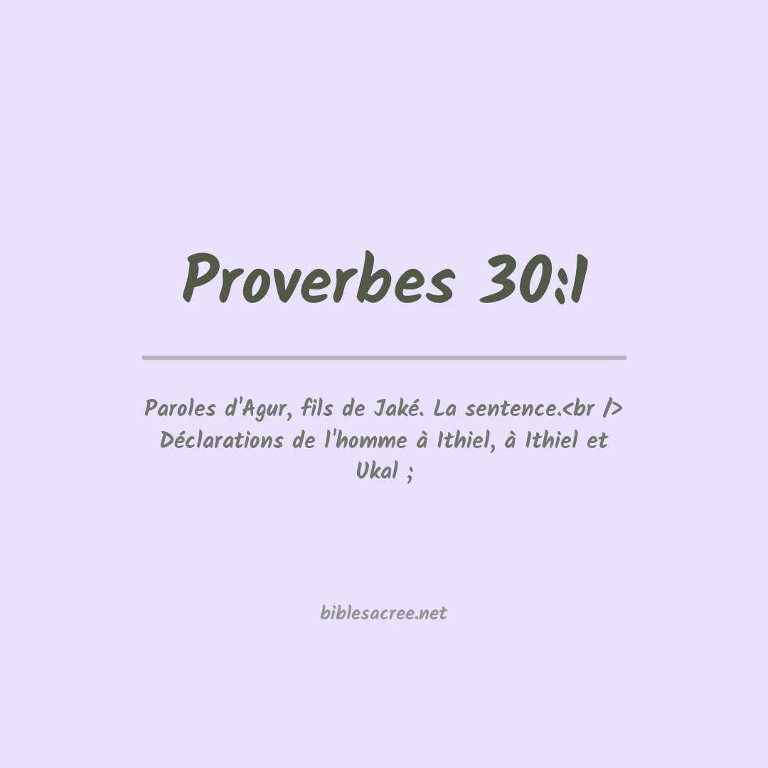 Proverbes - 30:1