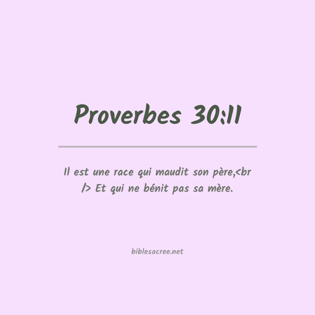 Proverbes - 30:11