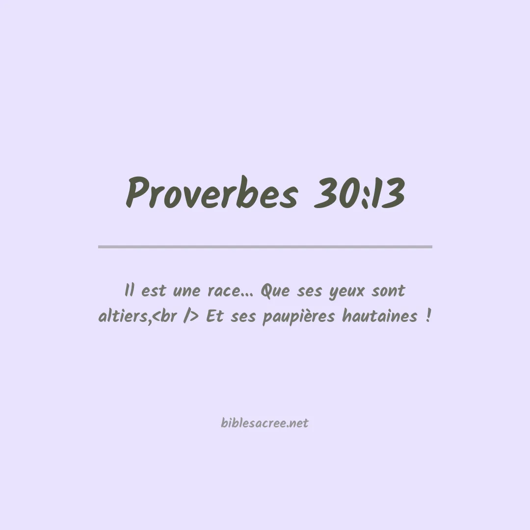 Proverbes - 30:13