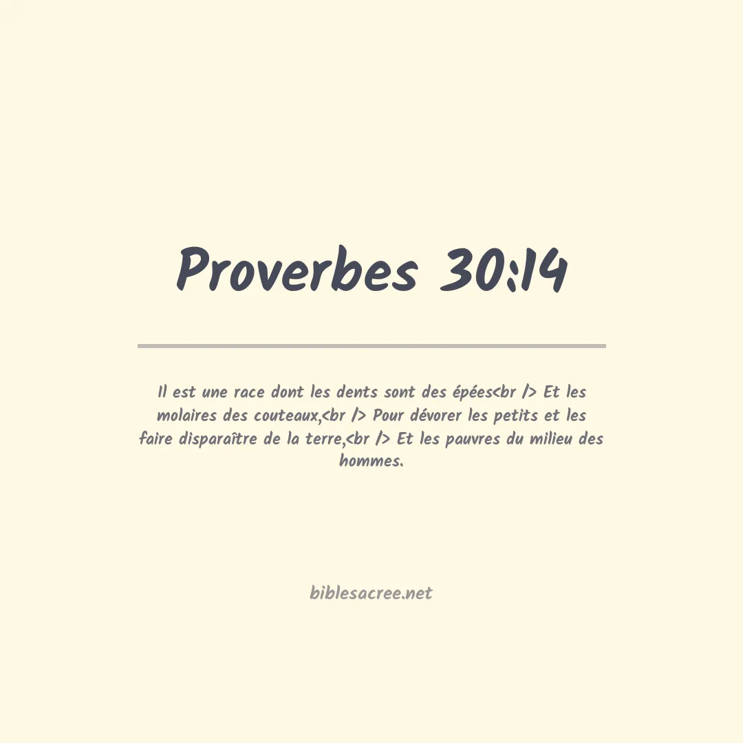 Proverbes - 30:14