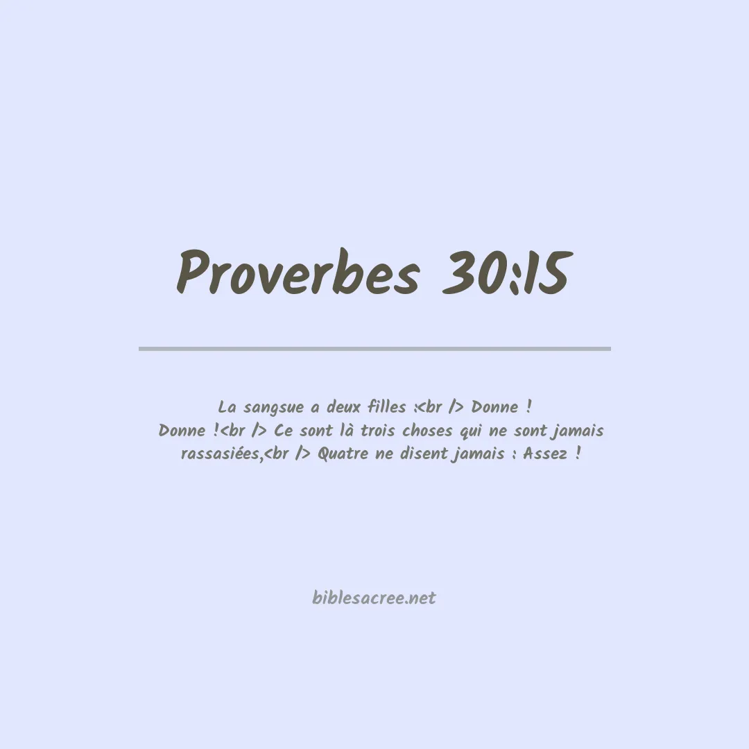 Proverbes - 30:15