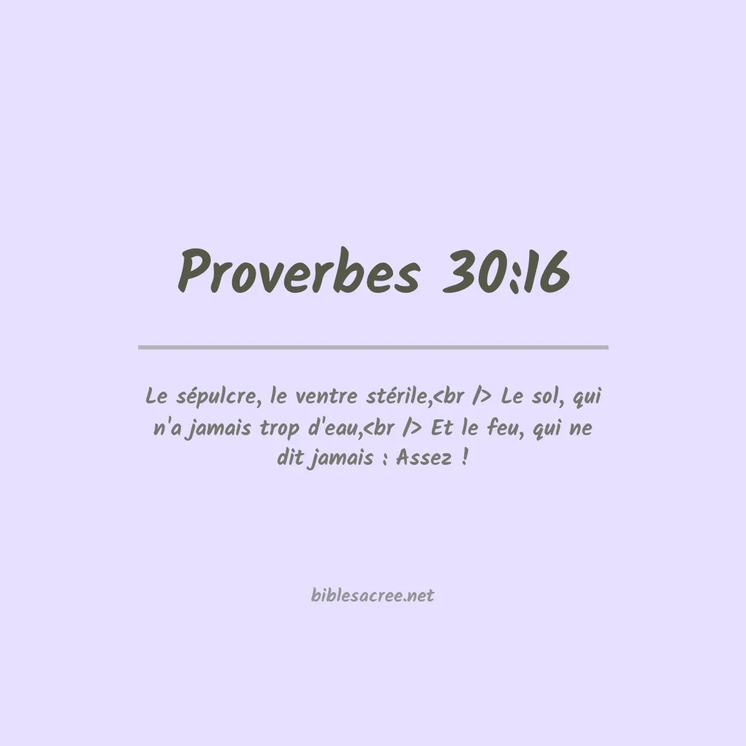 Proverbes - 30:16