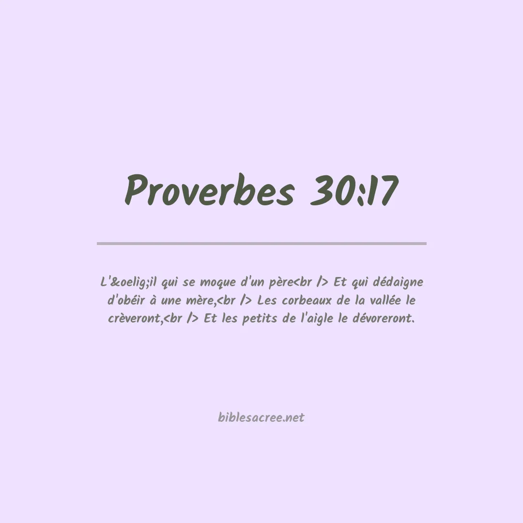 Proverbes - 30:17