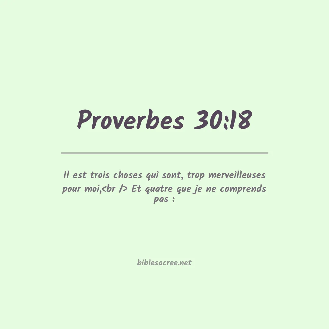 Proverbes - 30:18