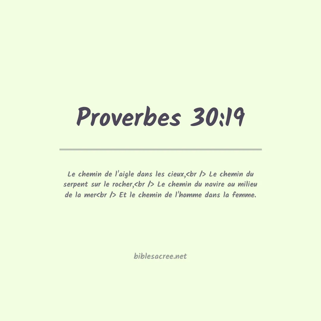 Proverbes - 30:19