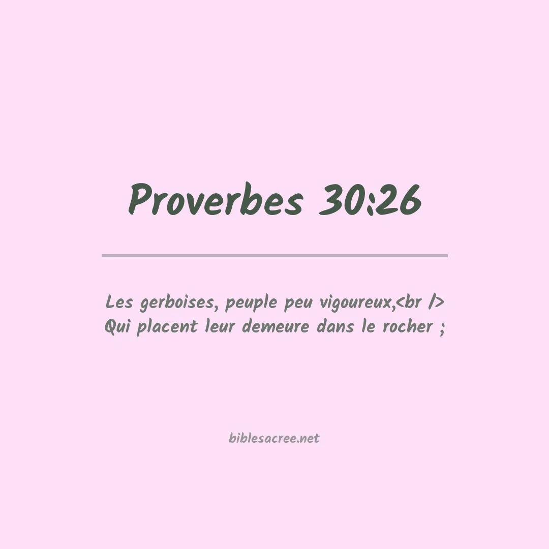 Proverbes - 30:26
