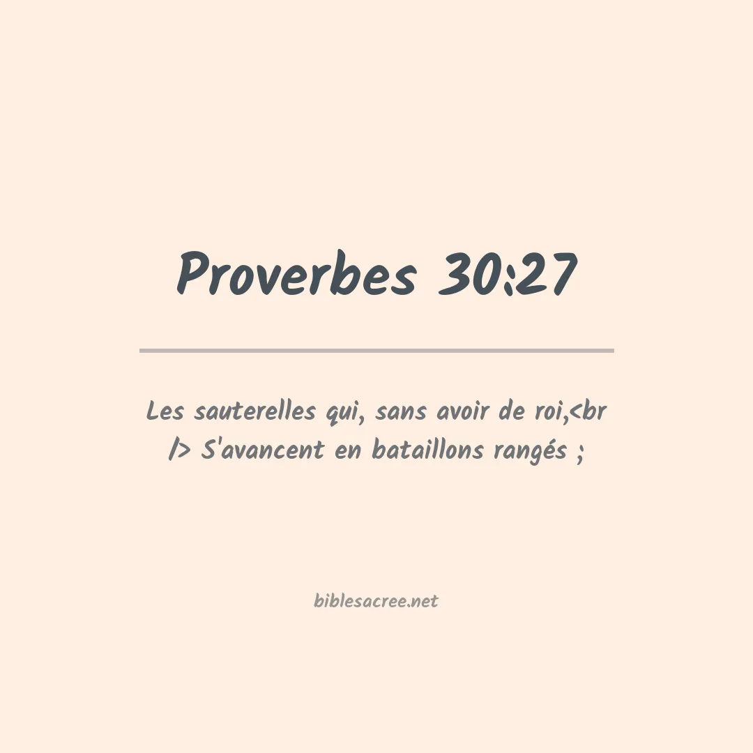 Proverbes - 30:27