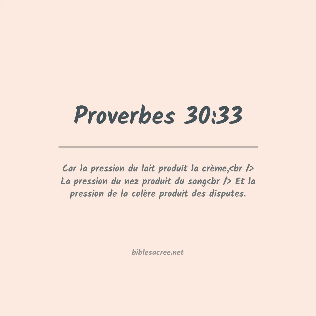 Proverbes - 30:33