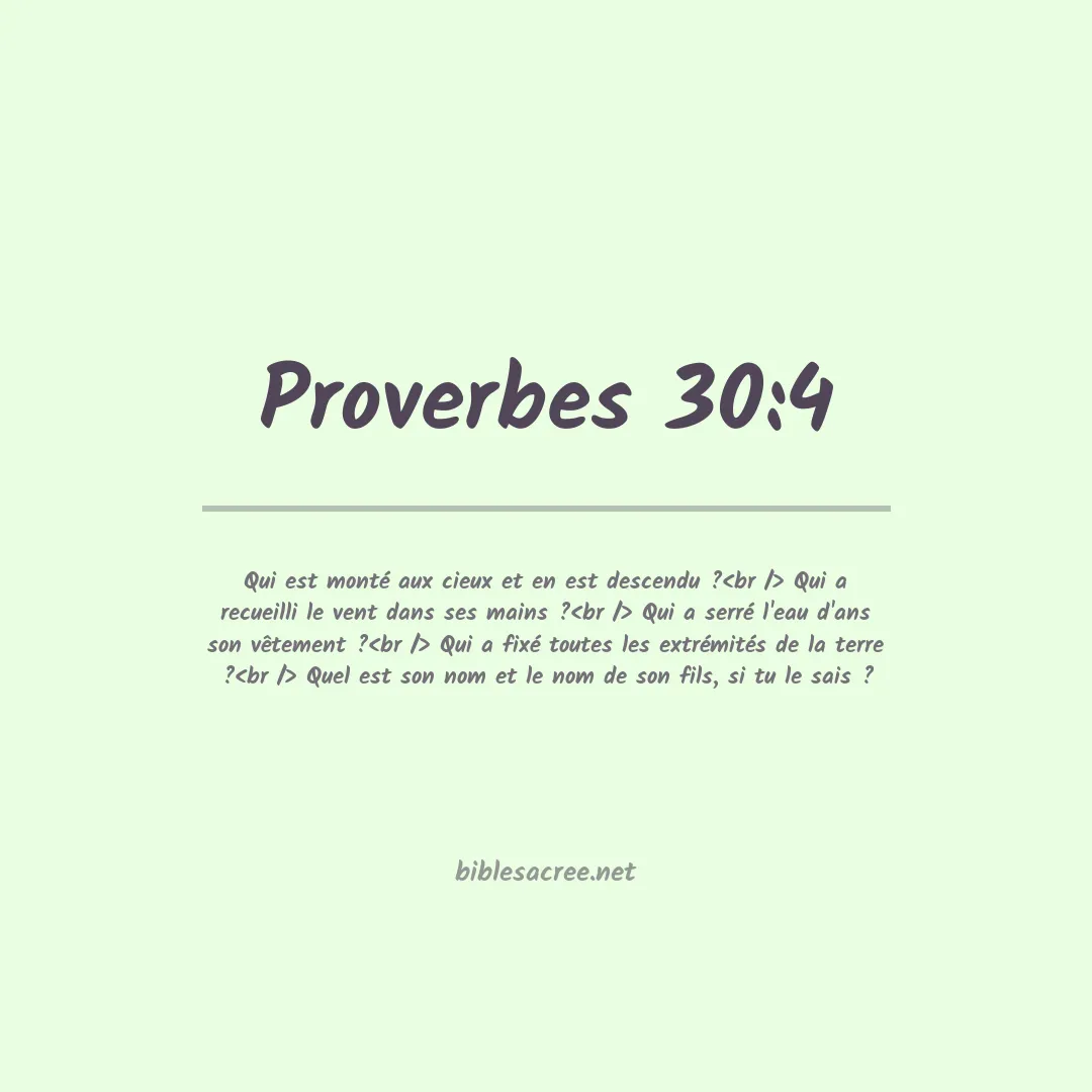 Proverbes - 30:4