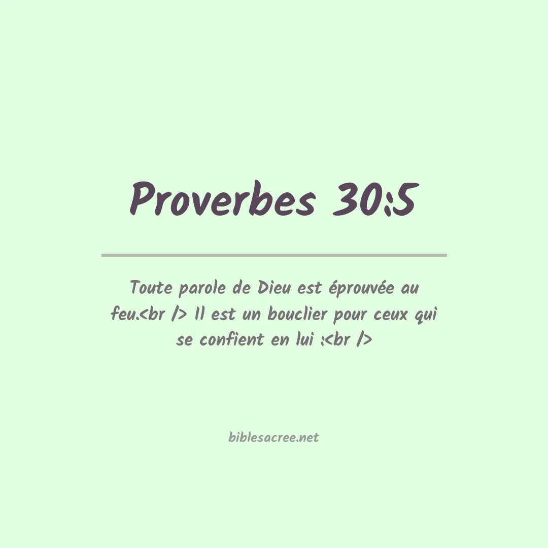 Proverbes - 30:5