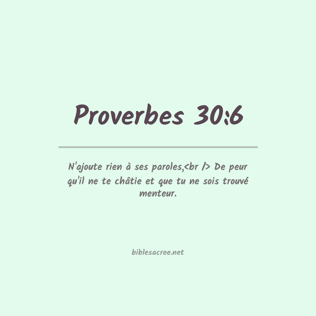 Proverbes - 30:6