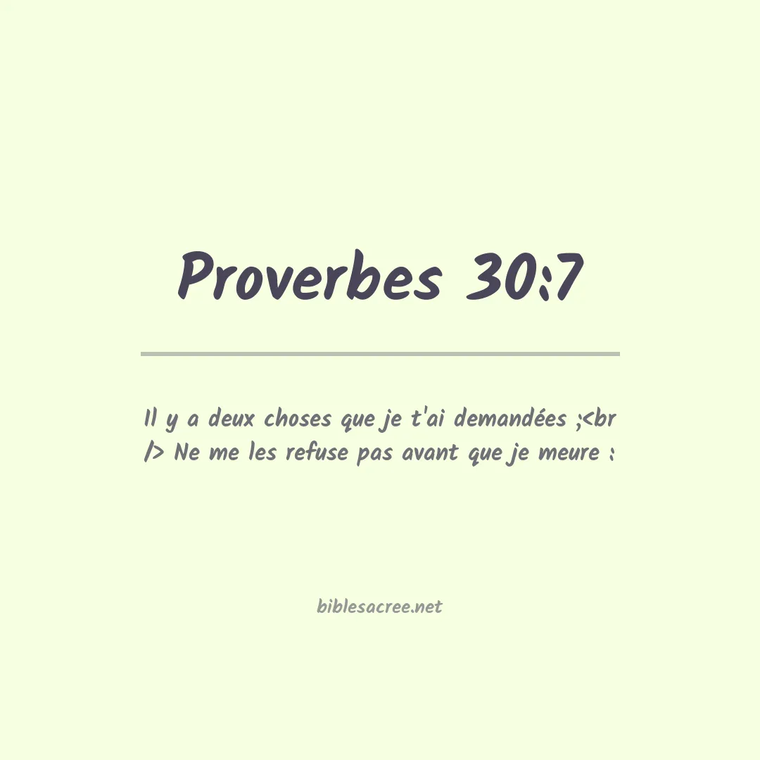 Proverbes - 30:7