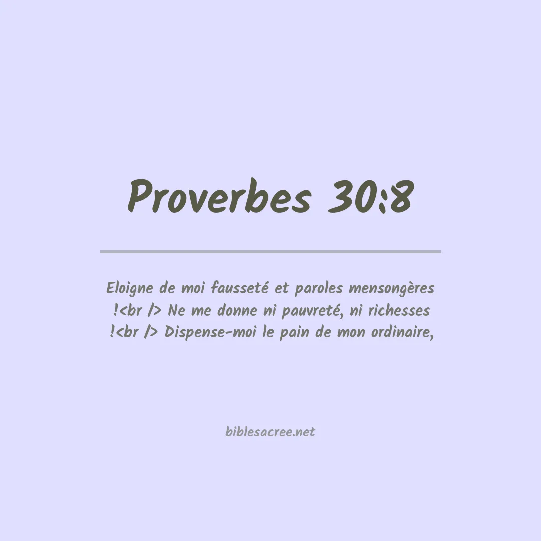 Proverbes - 30:8