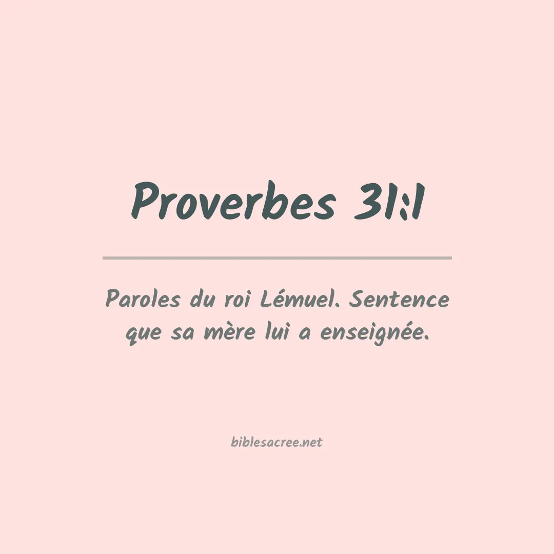 Proverbes - 31:1