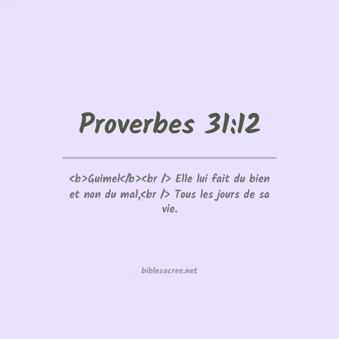 Proverbes - 31:12