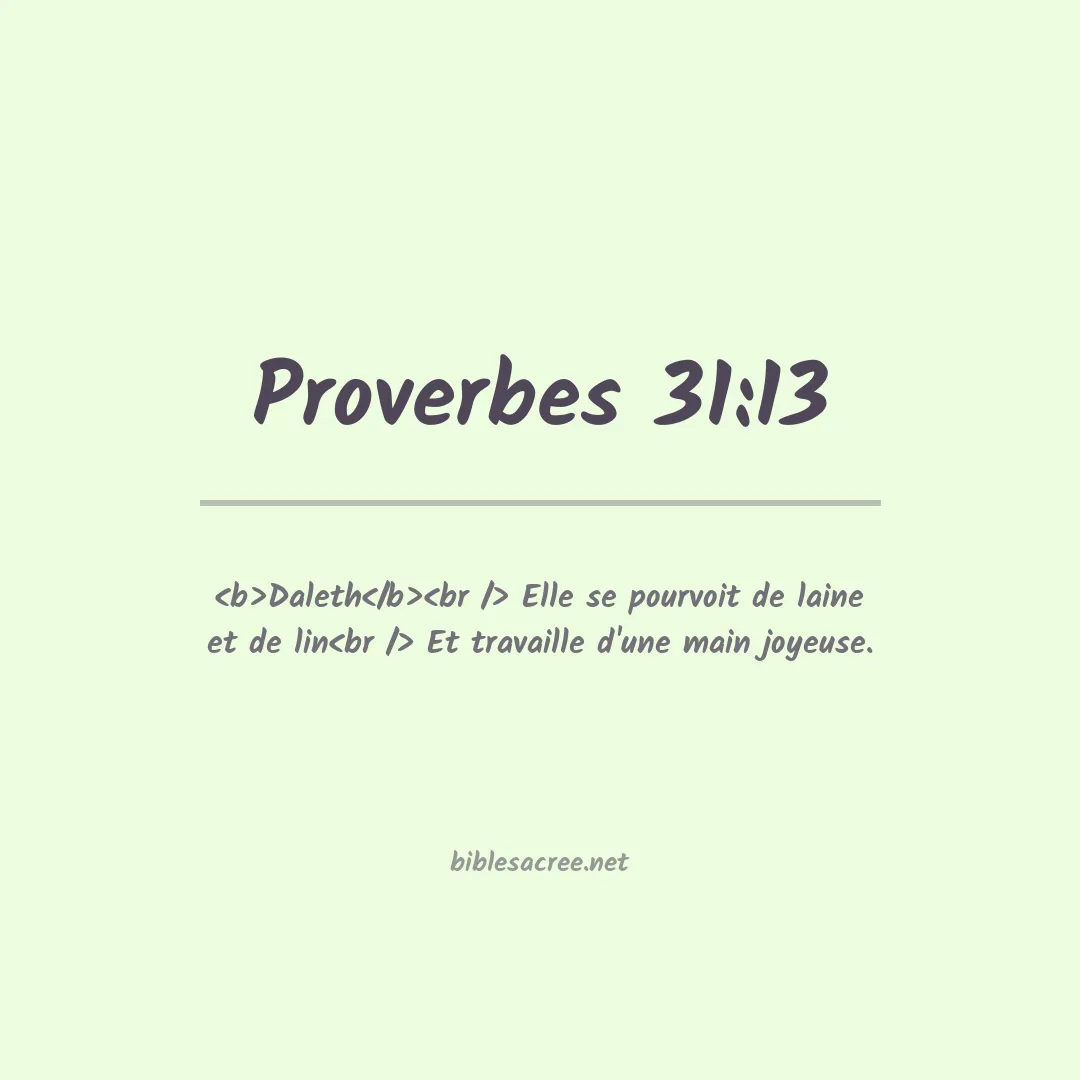 Proverbes - 31:13