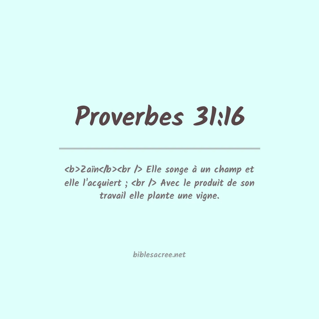Proverbes - 31:16