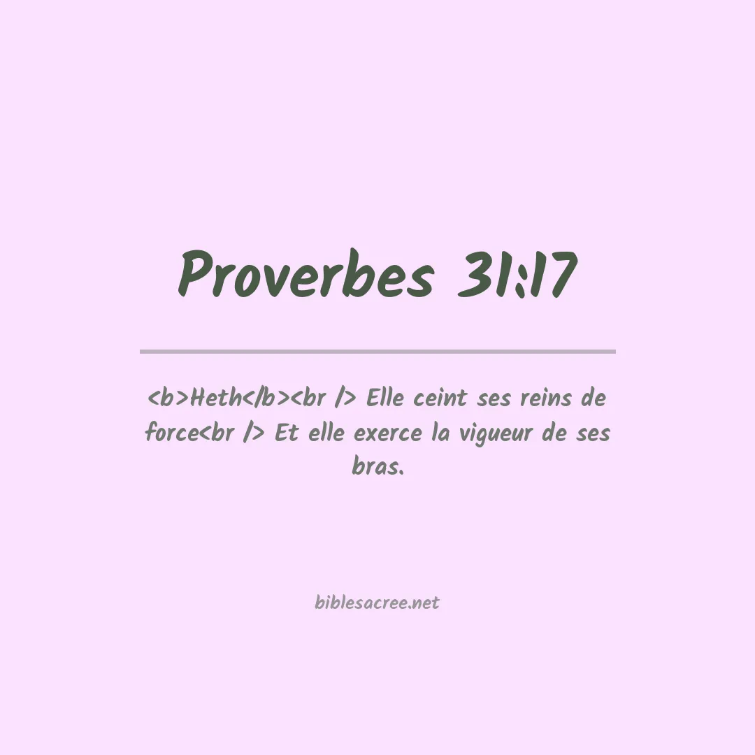 Proverbes - 31:17