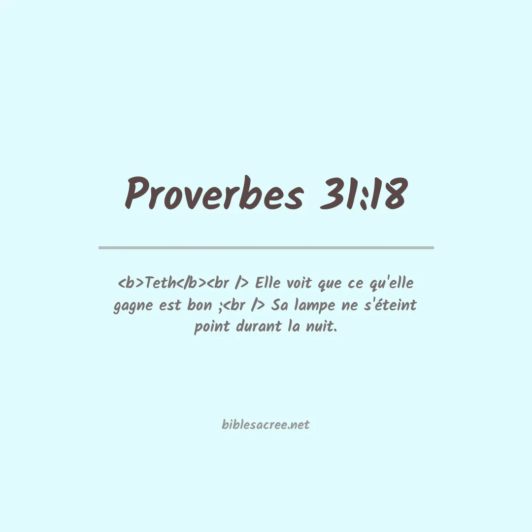 Proverbes - 31:18