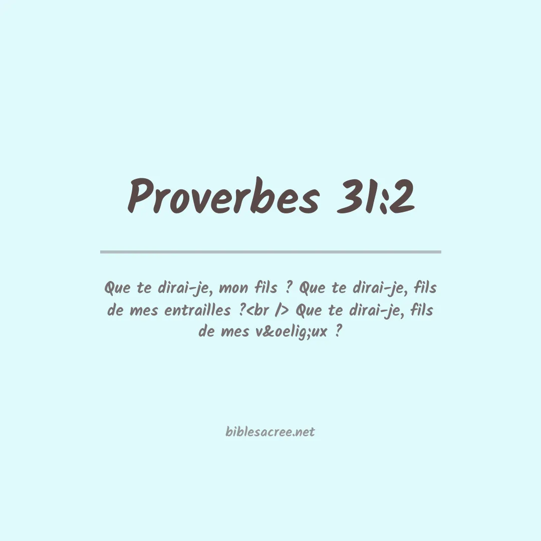 Proverbes - 31:2
