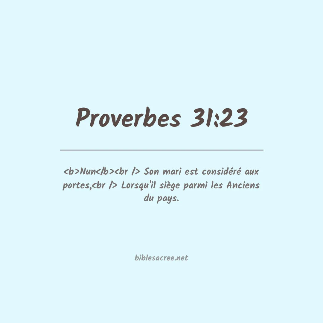 Proverbes - 31:23