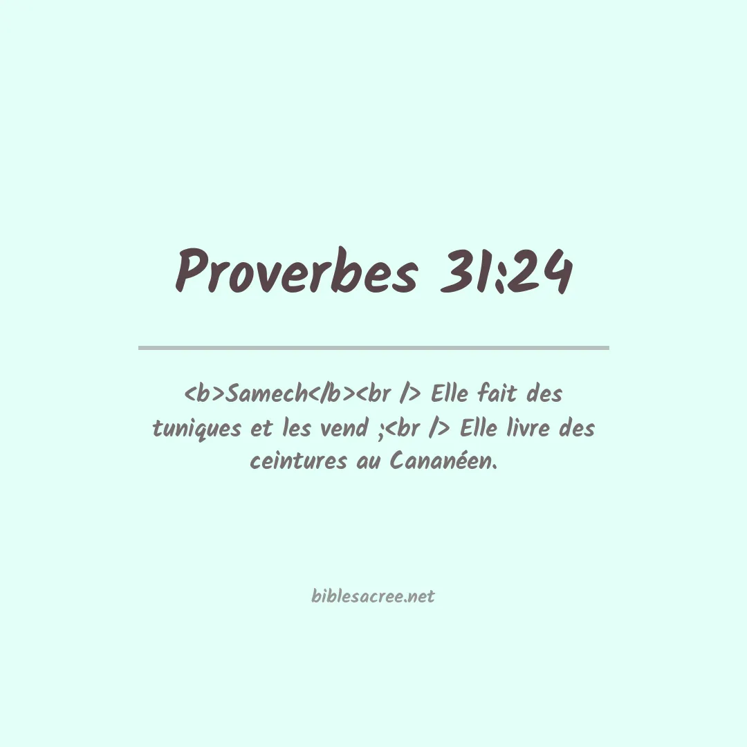 Proverbes - 31:24
