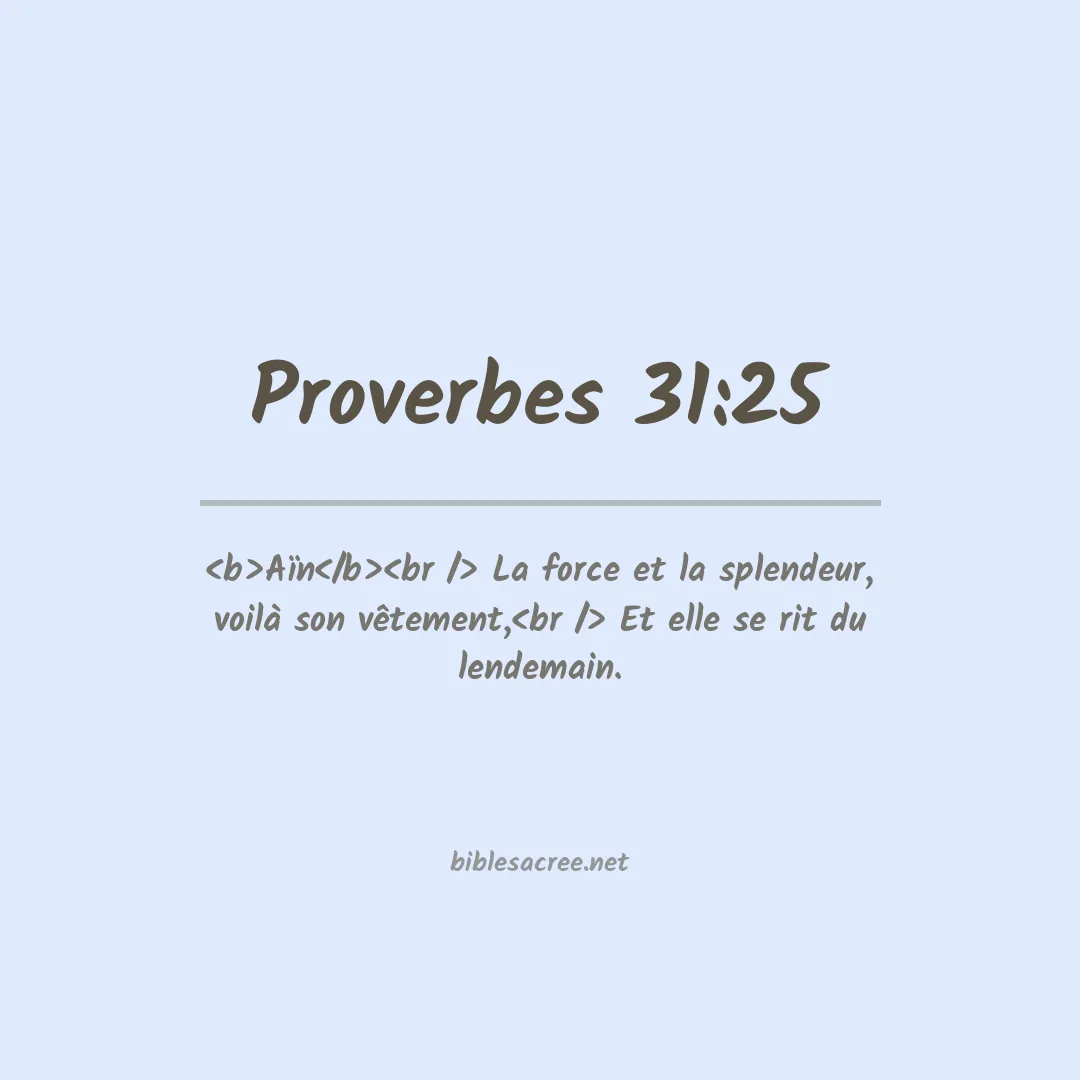 Proverbes - 31:25