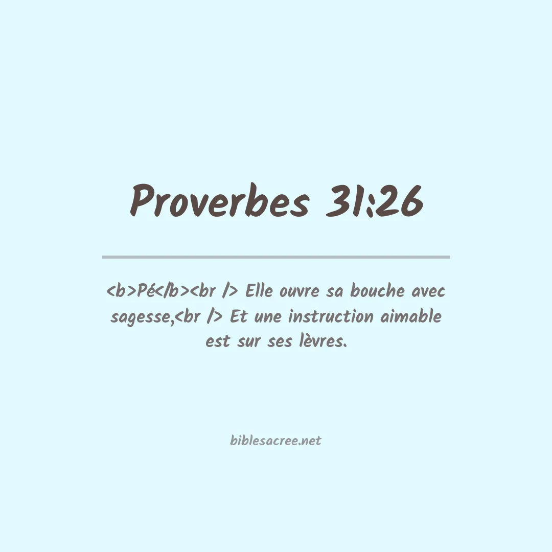 Proverbes - 31:26