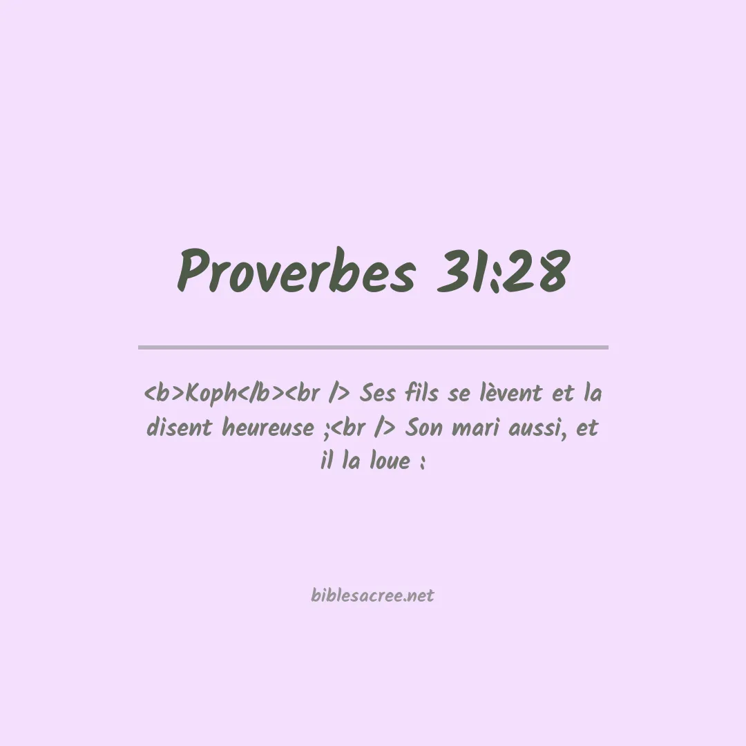 Proverbes - 31:28