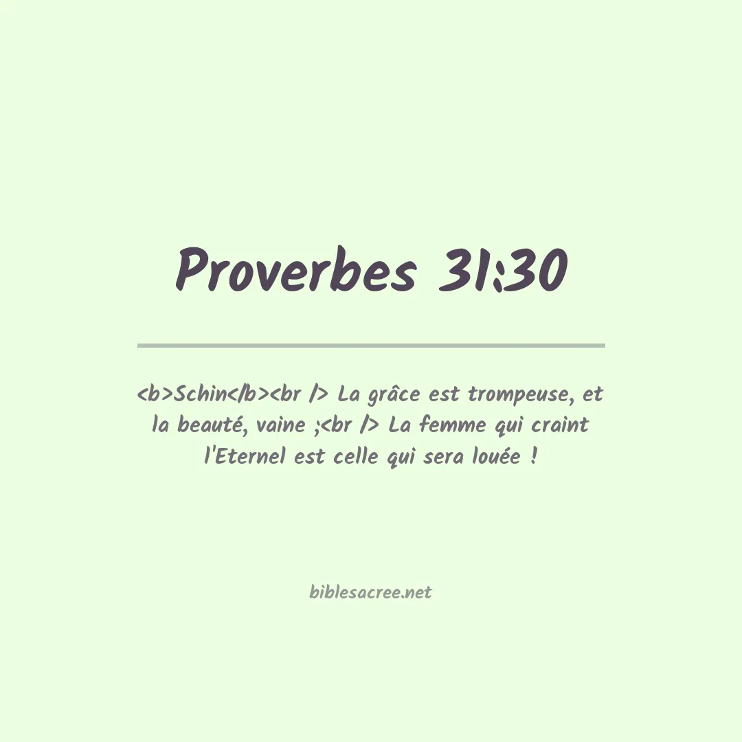 Proverbes - 31:30