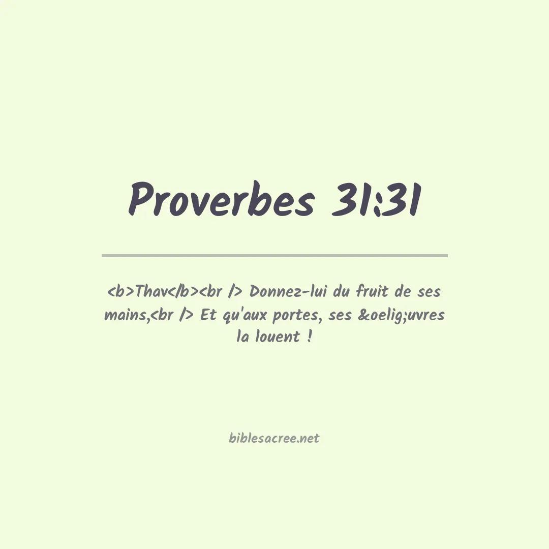 Proverbes - 31:31