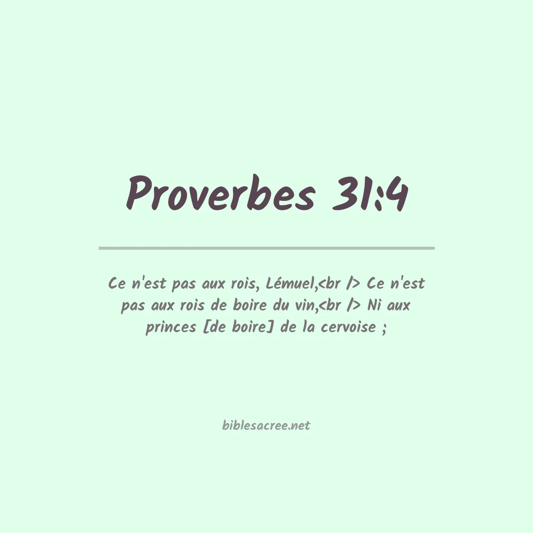 Proverbes - 31:4