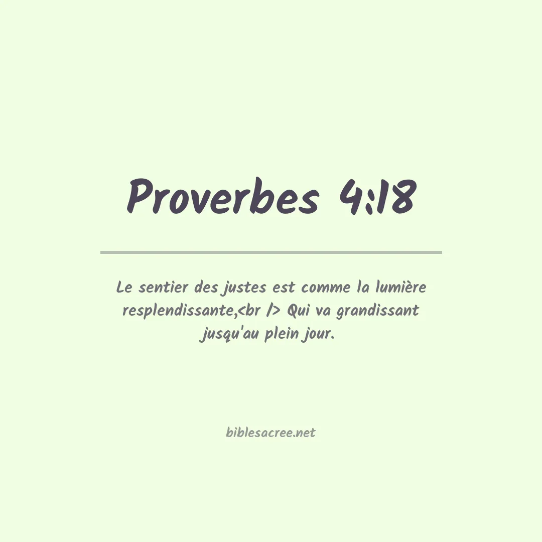 Proverbes - 4:18