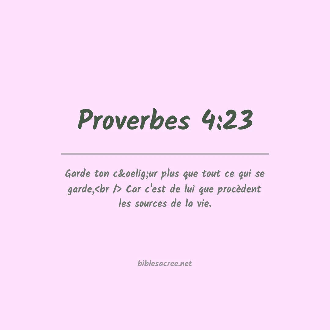 Proverbes - 4:23