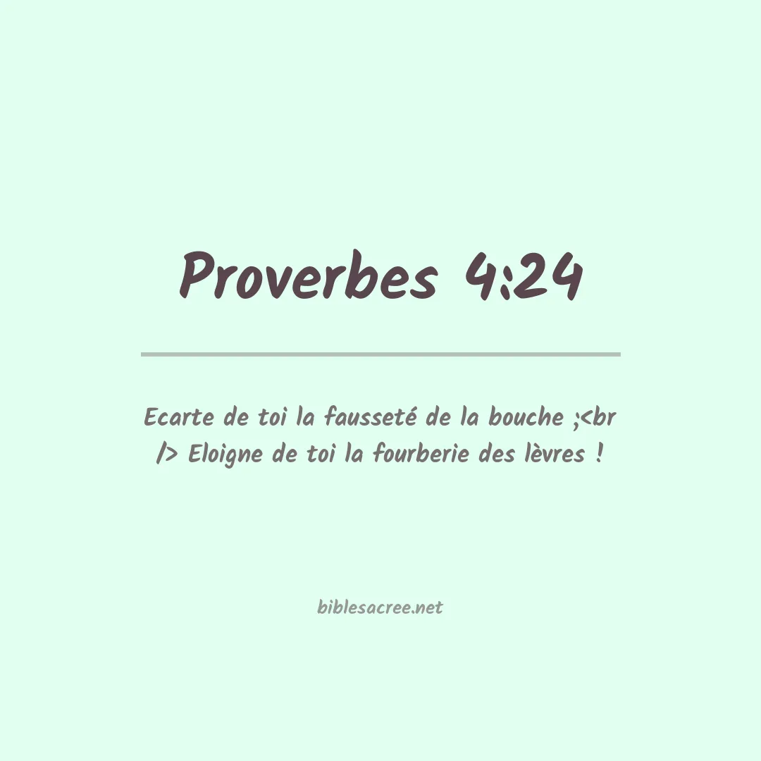 Proverbes - 4:24