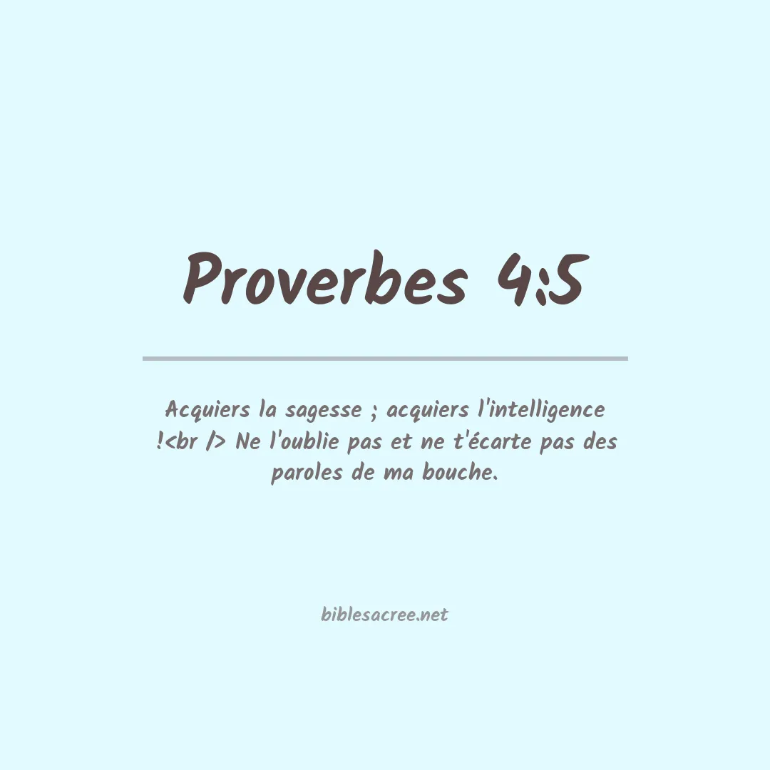 Proverbes - 4:5