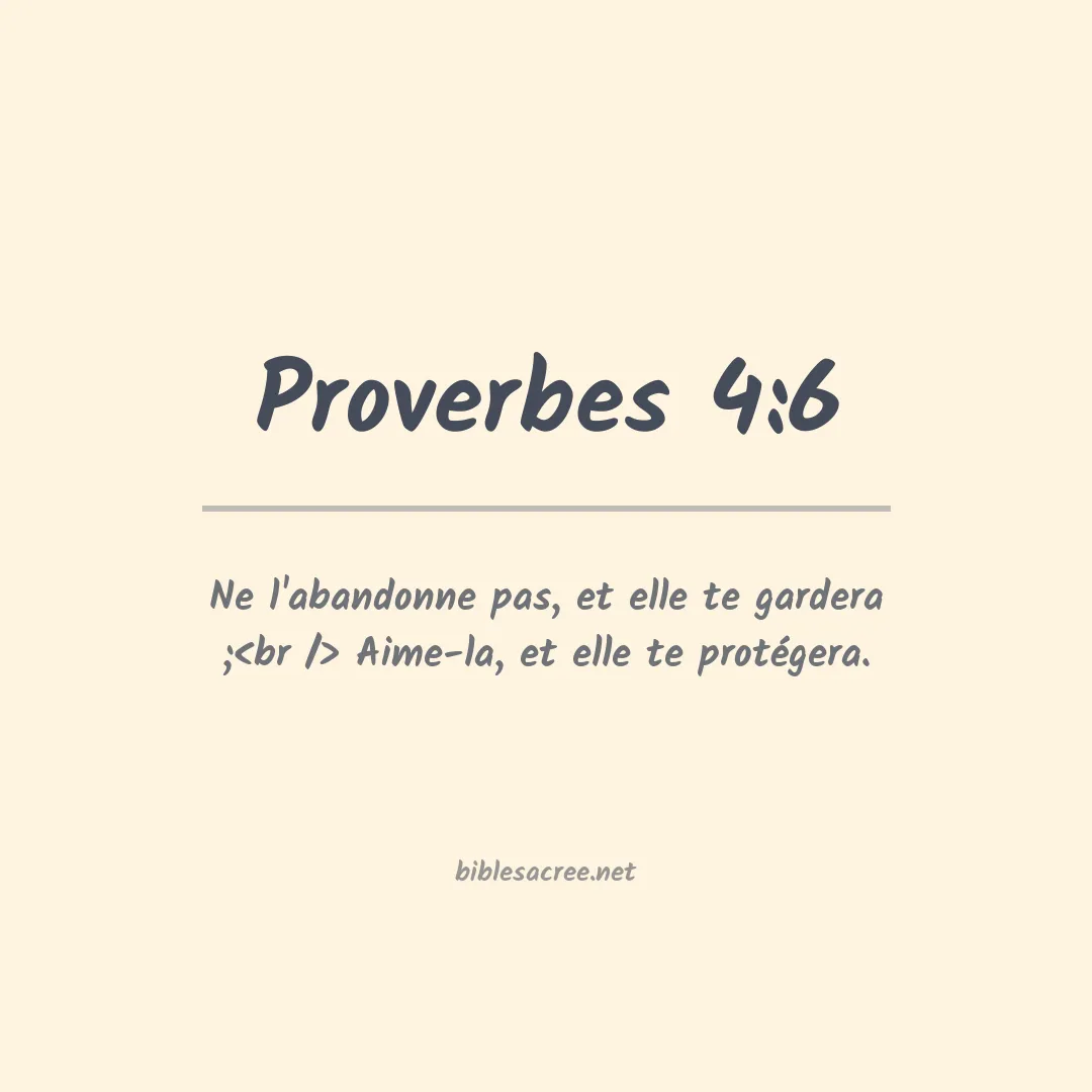 Proverbes - 4:6