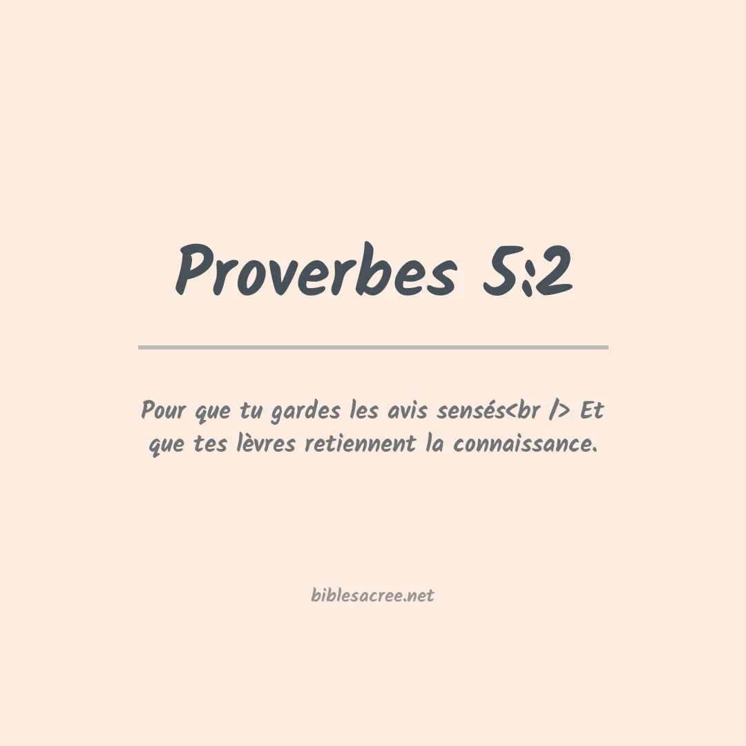 Proverbes - 5:2