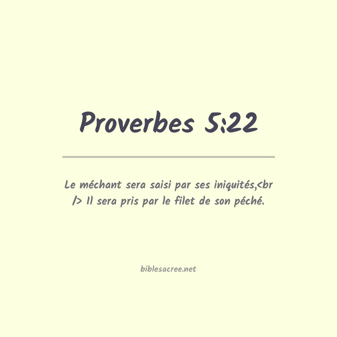 Proverbes - 5:22