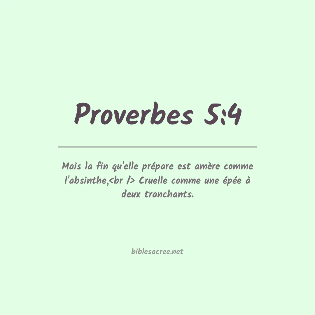 Proverbes - 5:4