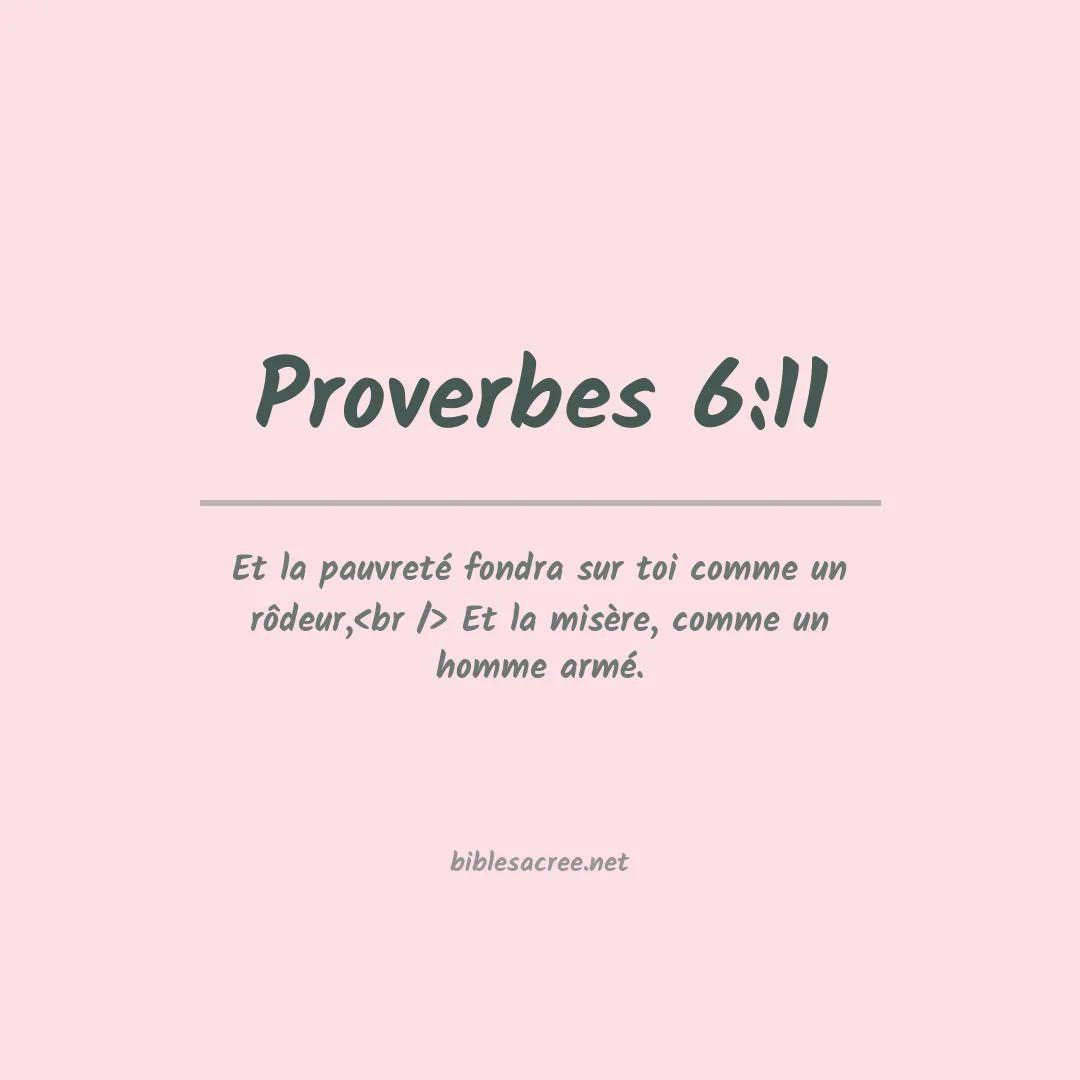 Proverbes - 6:11