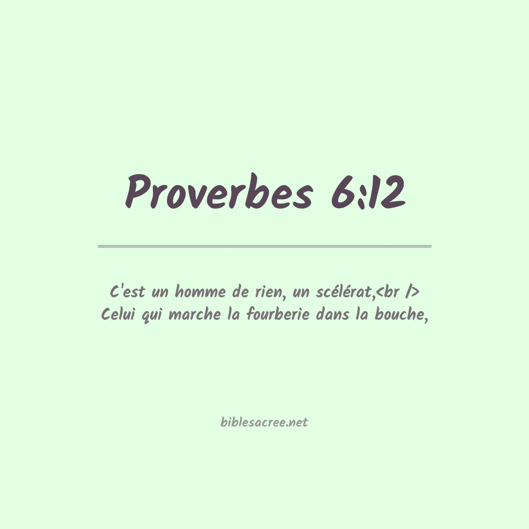 Proverbes - 6:12