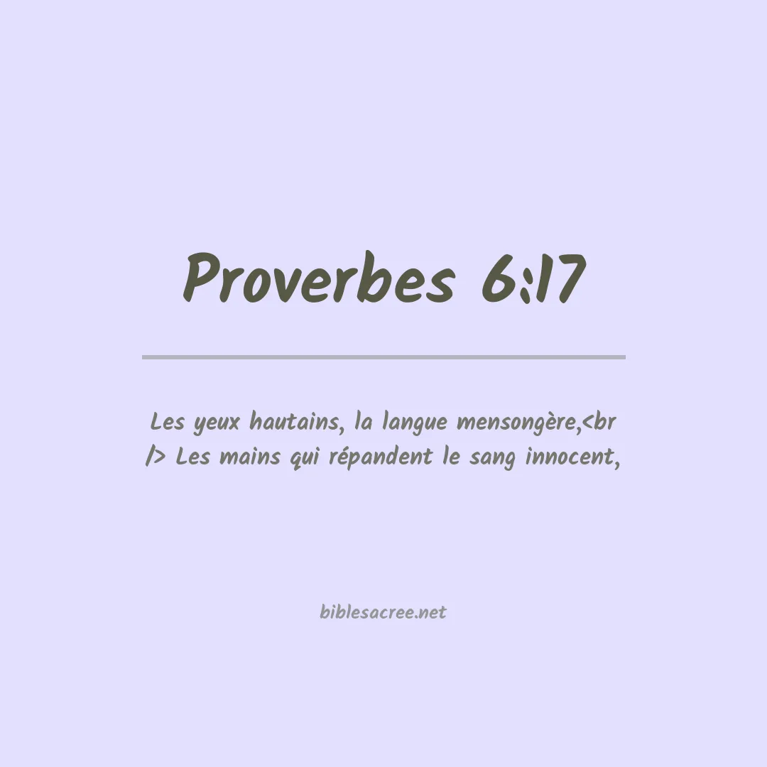 Proverbes - 6:17