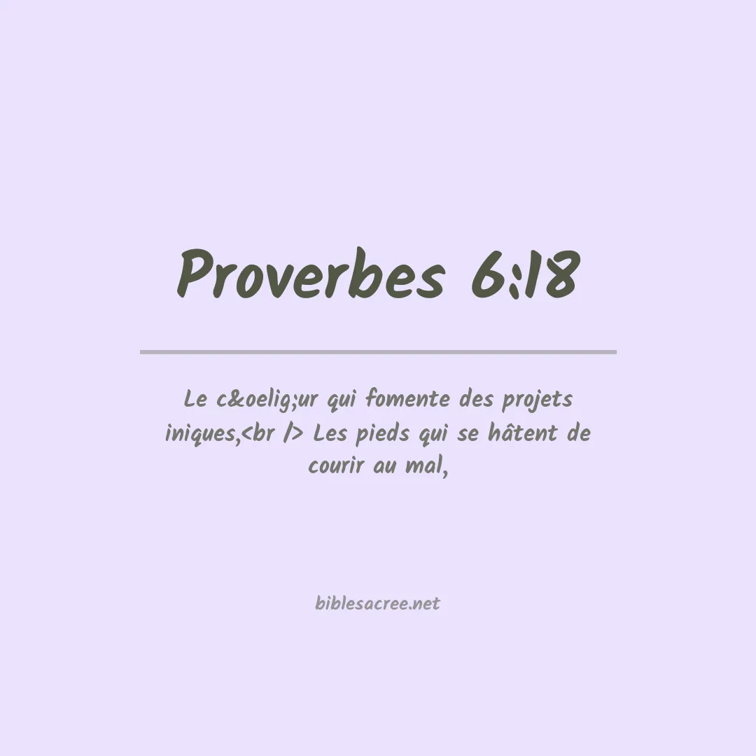 Proverbes - 6:18