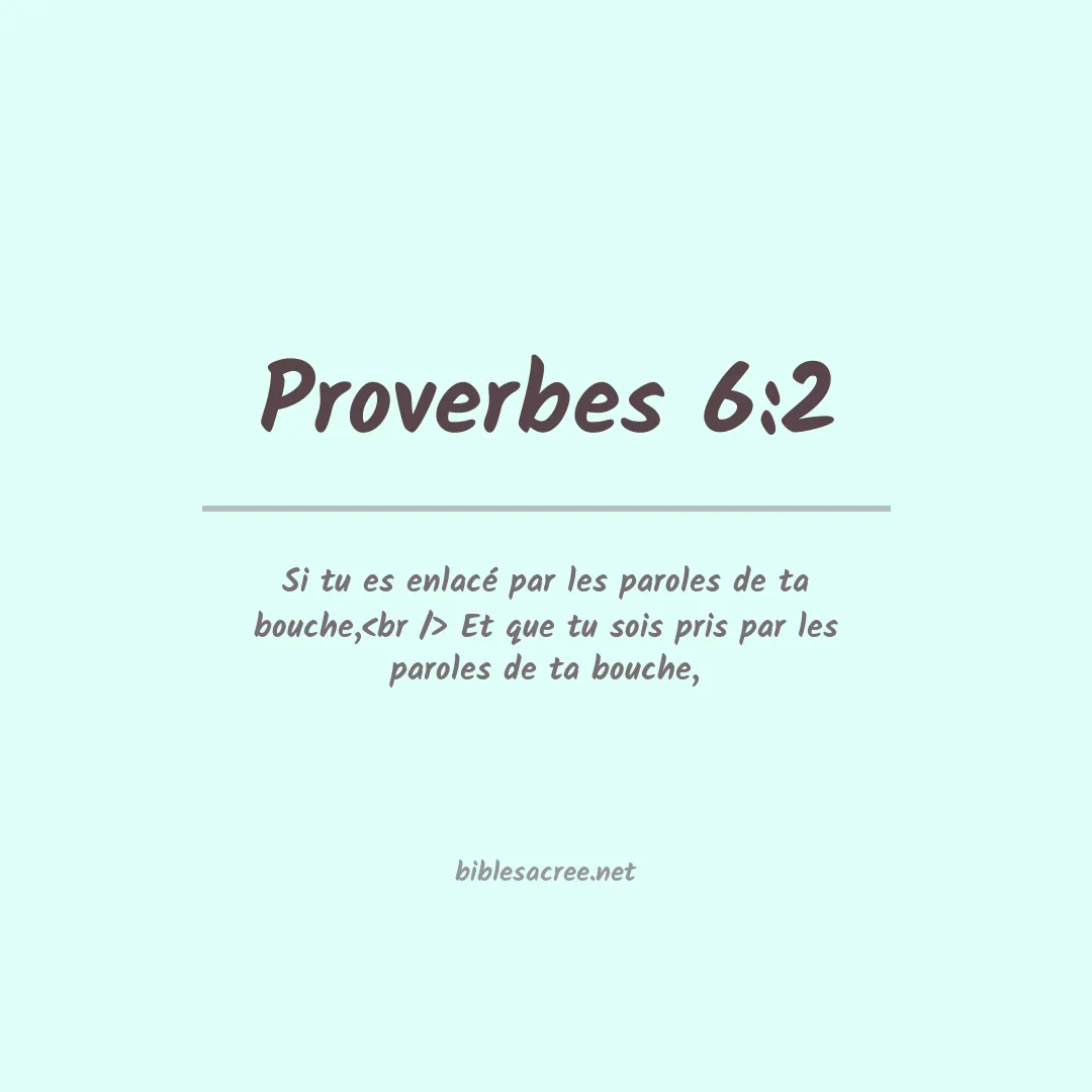 Proverbes - 6:2