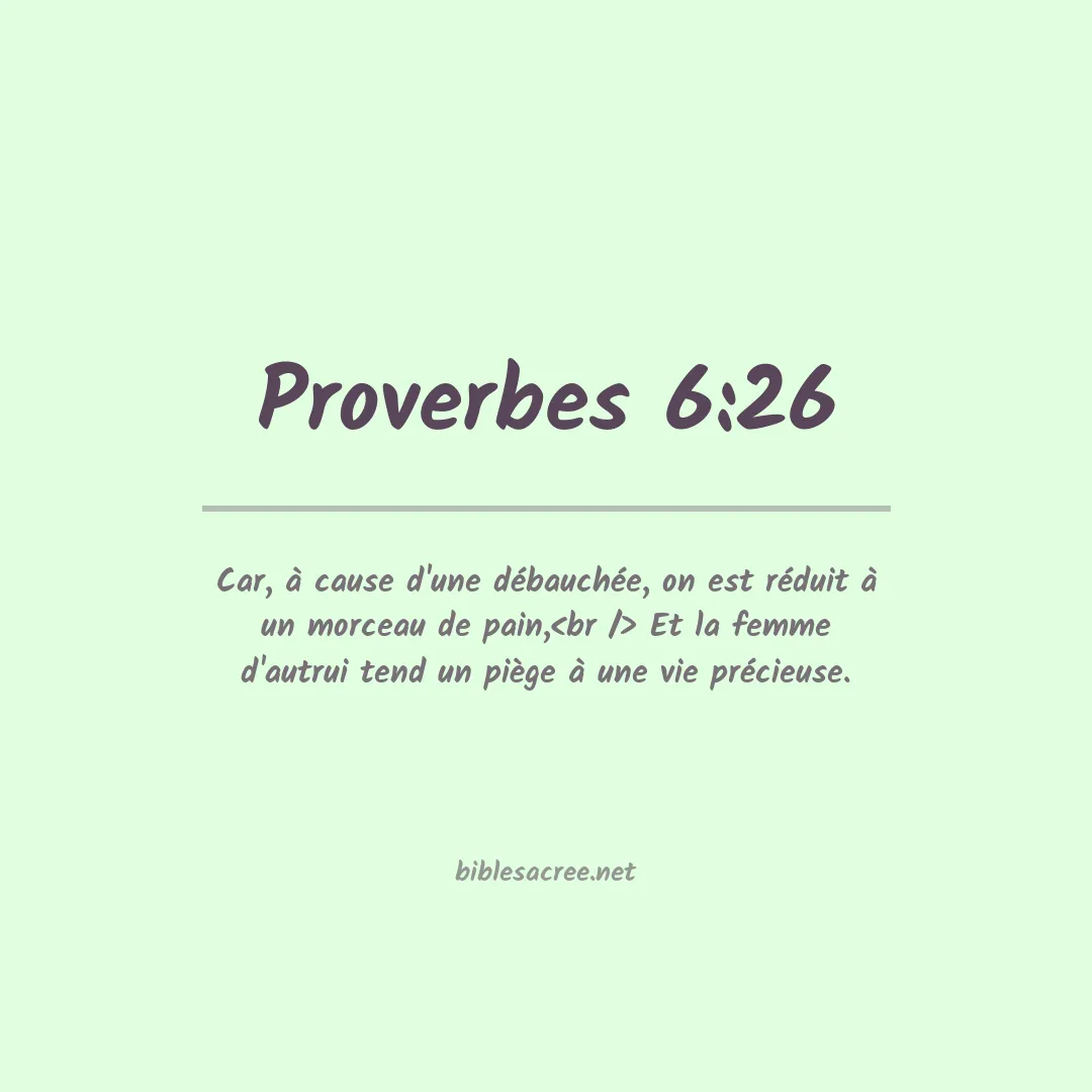 Proverbes - 6:26