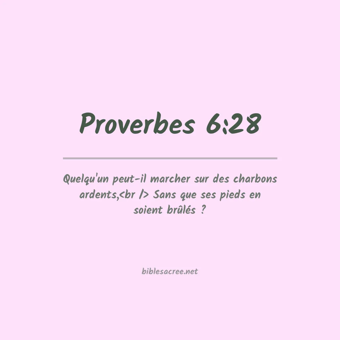 Proverbes - 6:28